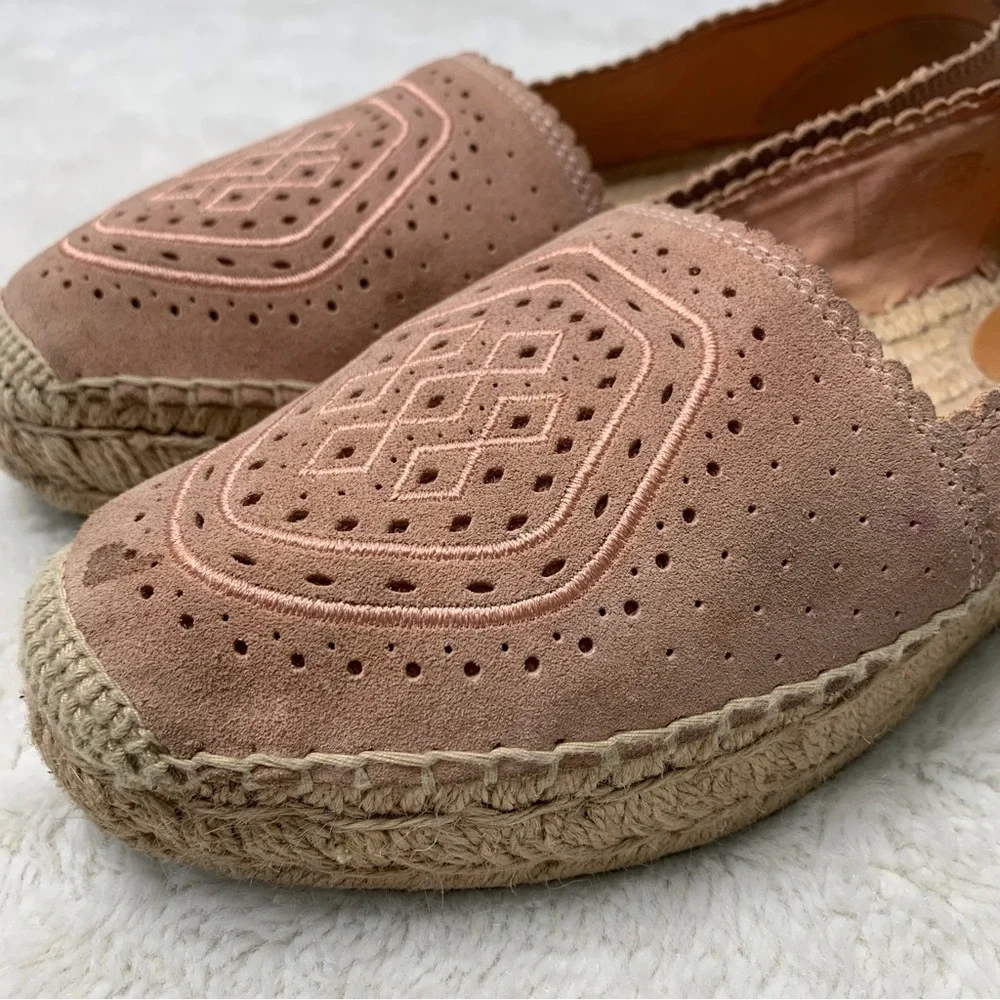 UGG 1100981 Women's Heidi Jasmine Perforated Espadrilles Shoes Flats Pink Size 8